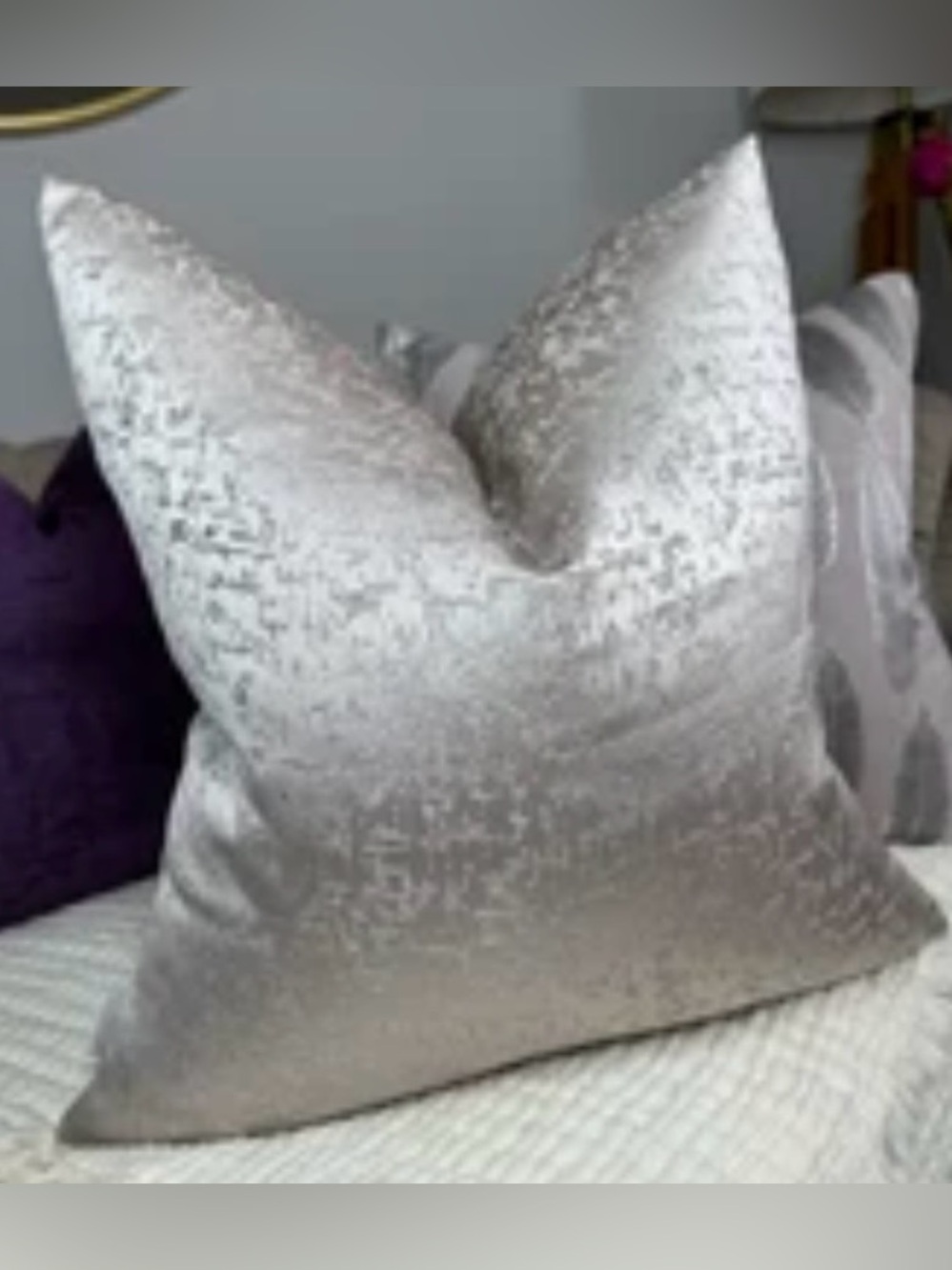 Silk Lilac Abstract Pillow Cover